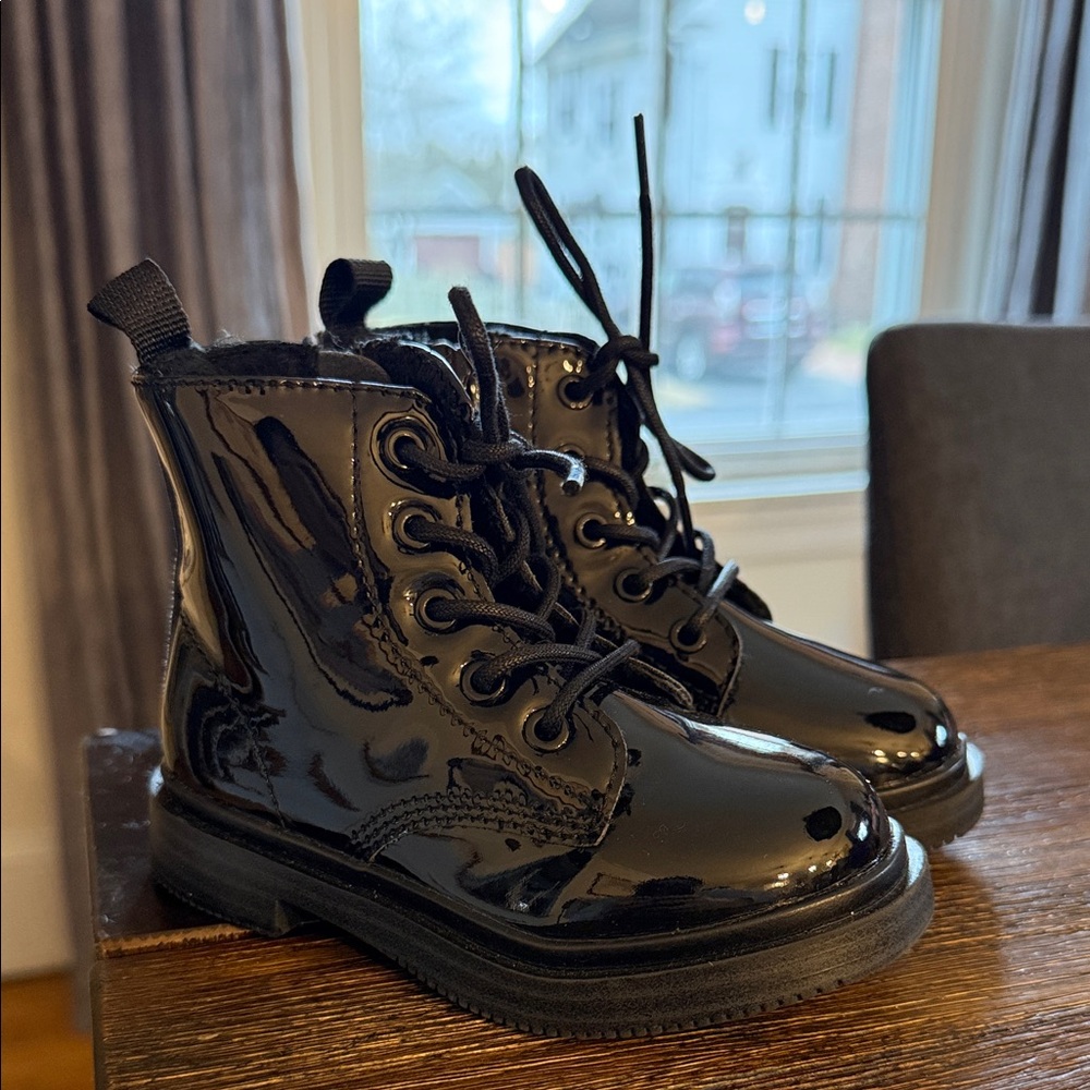 H&M Patent Leather Black Kids' Boots